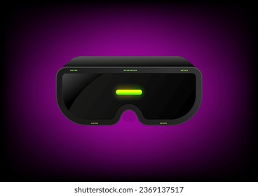 Futuristic technology vr 3d entertainment movie realistic connection digital internet online gaiming gadget abstract background vector illustration