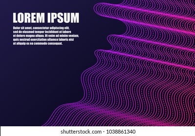 Futuristic Template Design Background. Modern Abstract 3D Line Geometric Gradients for Presentation, Magazines, Flyers, Placards, Posters, Banners and Business Cards. Vector EPS 10