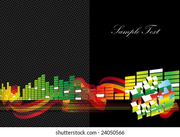 Futuristic Template with effects and color.