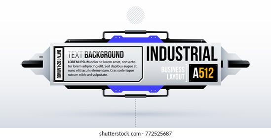 Futuristic text background template in clean hi-tech/techno style on white background