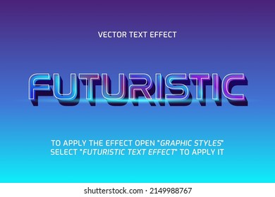 futuristic text effect fully editable