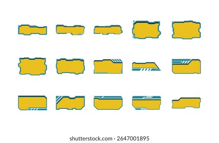 Futuristic Textbox Graphic Element Pack