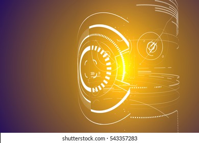 Futuristic three-dimensional interface, abstract graphic design.