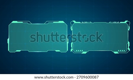 Futuristic Title Frame Bars – Sleek title bars for HUD and tech visuals.