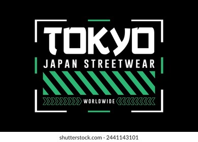 Futuristic tokyo japan streetwear style vector design