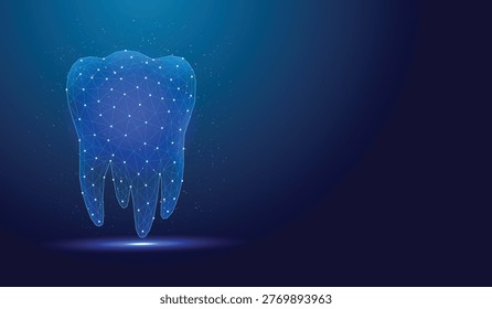 Futuristic Tooth Low Poly Dental Care Technology Concept - Powered by Shutterstock - Get 15% off with code: PIKWIZARD15