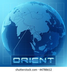 Futuristische Reisetransparenz-Globalplan
