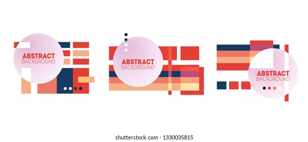 Futuristic trendy dynamic badges for minimal banner, logo, social post. 
Set of trendy flat geometric vector banners
