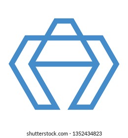 Futuristic Triangle Chain logo design inspiration