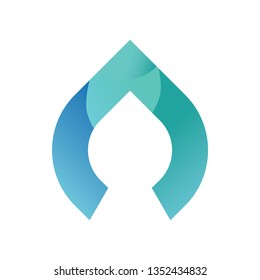 Futuristic Triangle Chain logo design inspiration
