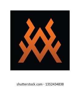 Futuristic Triangle Chain logo design inspiration