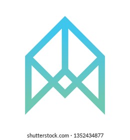 Futuristic Triangle Chain logo design inspiration