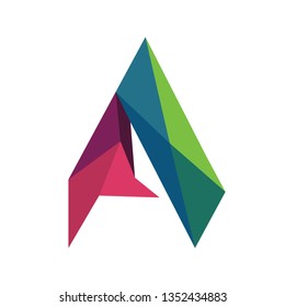 Futuristic Triangle Chain logo design inspiration