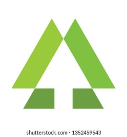 Futuristic Triangle Chain logo design inspiration
