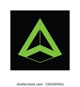 Futuristic Triangle Chain logo design ideas