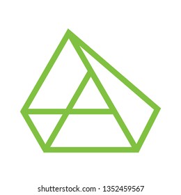 Futuristic Triangle Chain logo design