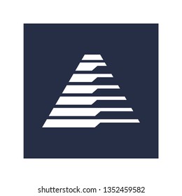 Futuristic Triangle Chain logo design ideas
