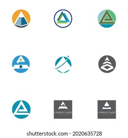 Futuristic Triangle Chain logo design inspiration