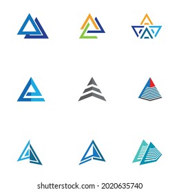 Futuristic Triangle Chain logo design inspiration