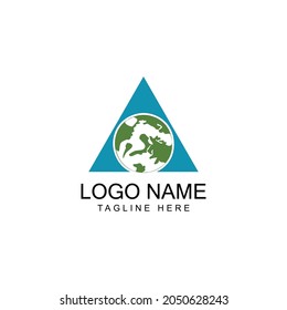 Futuristic Triangle Chain logo design inspiration