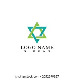 Futuristic Triangle Chain logo design inspiration