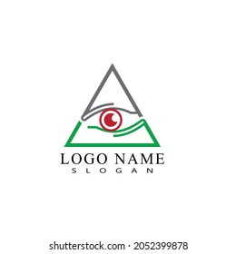 Futuristic Triangle Chain logo design inspiration