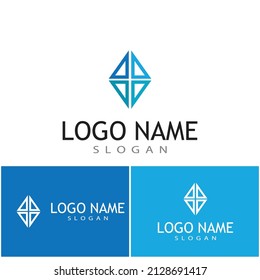 Futuristic Triangle Chain logo design inspiration