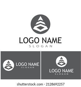 Futuristic Triangle Chain logo design inspiration