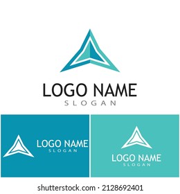 Futuristic Triangle Chain logo design inspiration