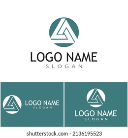 Futuristic Triangle Chain logo design inspiration