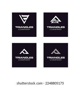 Inspiración en el diseño del logotipo de la cadena triangular futurista