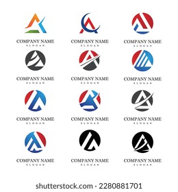 Inspiración en el diseño del logotipo de la cadena triangular futurista