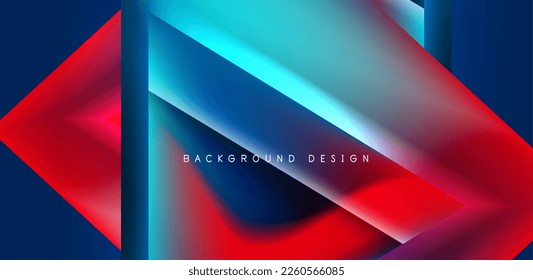 Futuristic triangle vector abstract background with colorful fluid gradients