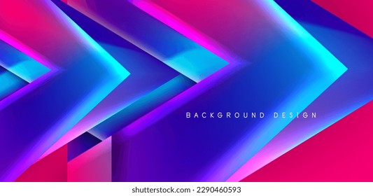 Futuristic triangle vector abstract background with colorful fluid gradients