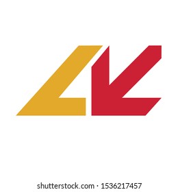 Futuristic two color design of 4k logo isolated in white background which can be used for sticker, action camera, television, screen technology product logo or other marketing materials