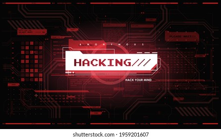 Futuristic UI concept. Futuristic interface elements set. Hacker interface. Internet privacy and safety. Abstract terminal console. Hud background. Hacking process.