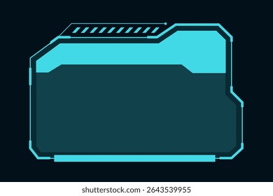 Futuristic UI HUD Vector Elements. Abstract HUD elements for futuristic interface design. Tech-style frames, callouts, and panels. Suitable for UXUI design, gaming overlays, and sci-fi visuals