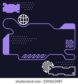 Futuristic ui interface elements template