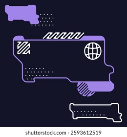 Futuristic ui interface elements template