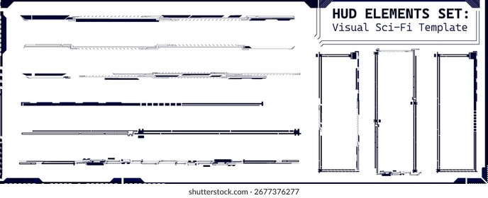 Futuristic UI Kit. Collection of Vector HUD Elements for Games and Motion Design.