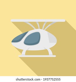 Futuristic unmanned taxi icon. Flat illustration of Futuristic unmanned taxi vector icon for web design