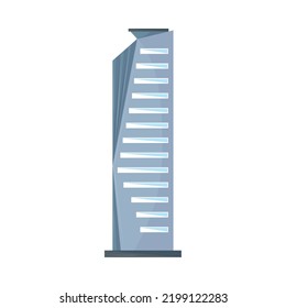 futuristic urban skyscraper isolated icon