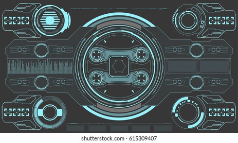 Futuristic user interface. 