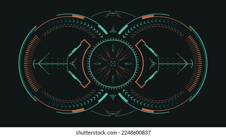Futuristic User Interface element. Vector viewfinder.