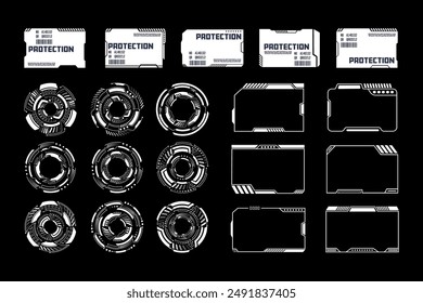 Futuristic User Interface Elements HUD Sci Fi Design Template