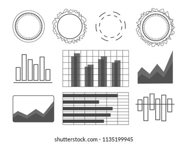 Futuristic user interface elements set. User interface vector