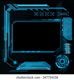 Futuristic user interface HUD. Abstract background. Stock vector illustration.