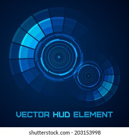 Futuristic user interface. HUD element. Vector.