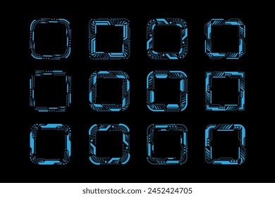 Futuristic user interface hud elements