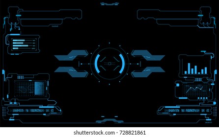 Futuristic user interface. HUD interface. Game interface